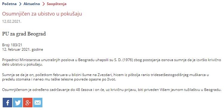 Serbia-avmp/Osumnjicen-za-ubistvo-u-pokusaju