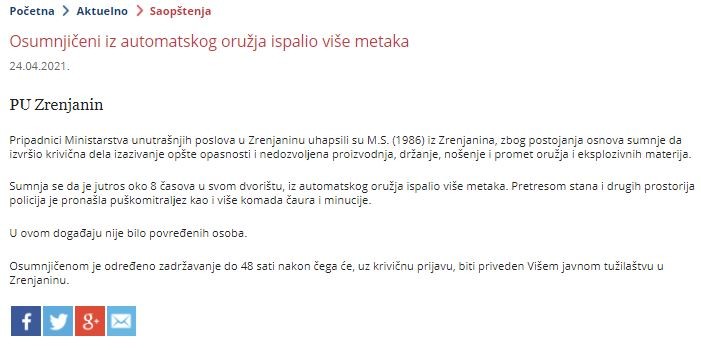 Serbia-avmp/Osumnjiceni-iz-automatskog-oruzja-ispalio-vise-metaka