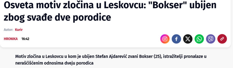 Serbia-avmp/Osveta-motiv-zlocina-u-Leskovcu-Bokser-ubijen-zbog-svade-dve-porodice