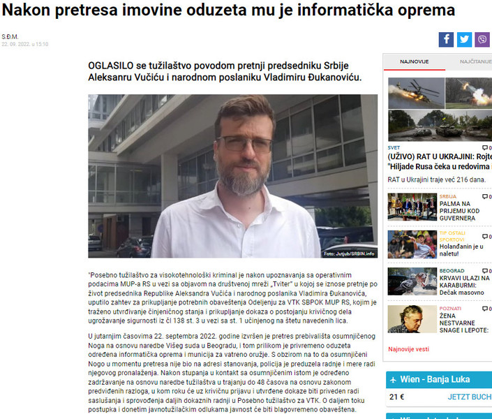 Serbia-avmp/POLICIJA-SRDANU-NOGU-ODREDILA-ZADRZAVANJE-OD-48-SATI_-Nakon-pretresa-imovine-o