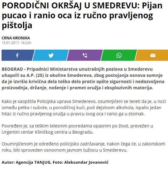 Serbia-avmp/PORODICNI-OKRSAJ-U-SMEDREVU_-Pijan-pucao-i-ranio-oca-iz-rucno-pravljenog-pisto