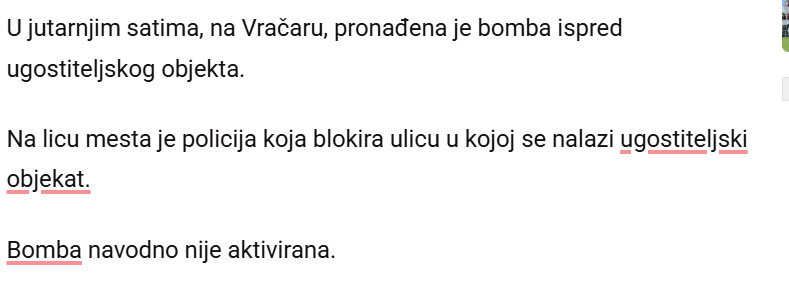 Serbia-avmp/PRONADENA-BOMBA-ISPRED-UGOSTITELJSKOG-OBJEKTA-Drama-na-Vracaru-policija-blokirala-ulicu-FOTO
