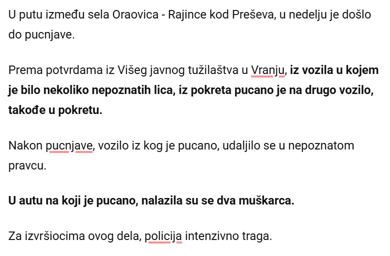 Serbia-avmp/PUCNJAVA-KOD-PRESEVA-Ispaljeni-hici-iz-vozila-u-pokretu-u-drugi-auto-Policija-traga-za-napadacima_1
