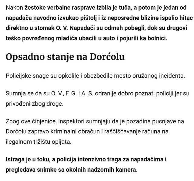 Serbia-avmp/PUCNJAVA-NA-DORCOLU-Mladic-21-pogoden-direktno-u-stomak-sve-prethodila-ZESTOKA-TUCA-Drugovi-ga-dovezli-u-Urgentni-policija-ceslja-snimke-sa-kamera_1