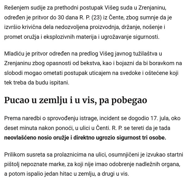 Serbia-avmp/PUCNJAVA-U-CENTI-Mladic-23-ispalio-vise-hitaca-pa-bezao-od-policije_1