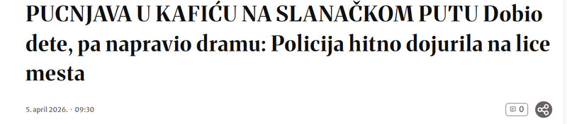 Serbia-avmp/PUCNJAVA-U-KAFICU-NA-SLANACKOM-PUTU-Dobio-dete-pa-napravio-dramu-Policija-hitno-dojurila-na-lice-mesta