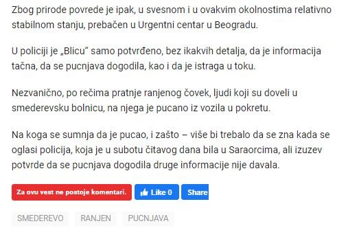 Serbia-avmp/PUCNJAVA-U-SARAOCIMA-Muskarac-ranjen-iz-automobila-u-pokretu_2_1