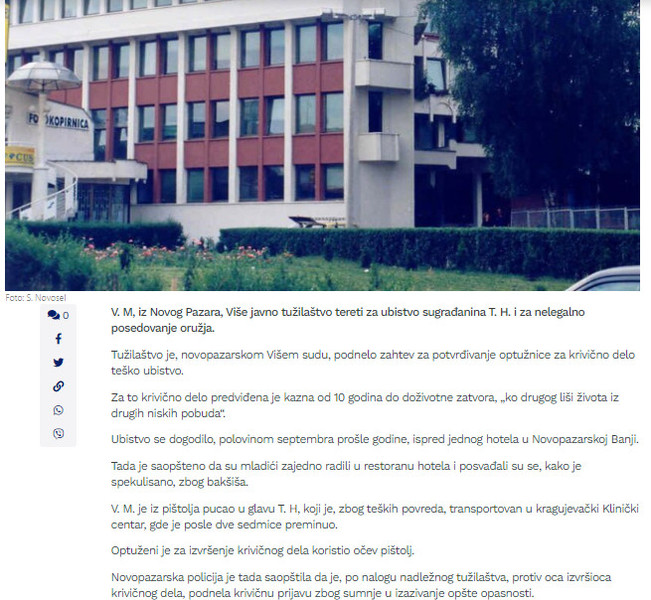 Serbia-avmp/Podignuta-optuznica-protiv-muskarca-zbog-ubistva-u-Novopazarskoj-Banji---Drus