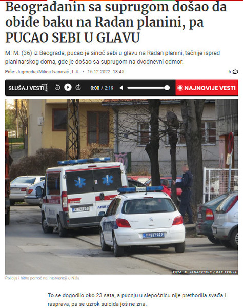 Serbia-avmp/Pokusaj-samoubistva-na-Radan-planini