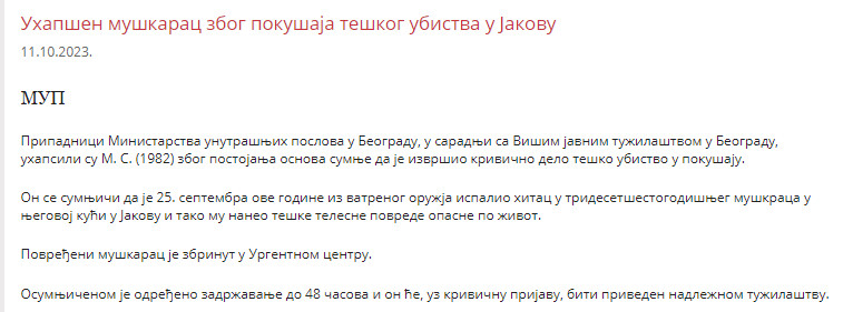 Serbia-avmp/Pokusaj-ubistva-Jakovo