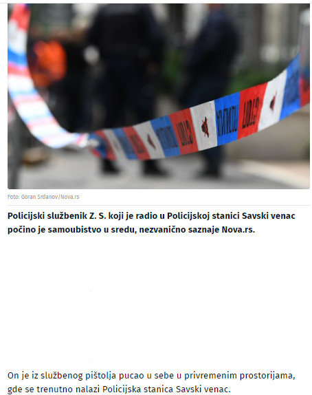 Serbia-avmp/Policajac-izvrsio-samoubistvo_1