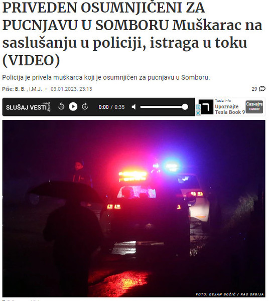 Serbia-avmp/Policija-je-privela-muskarca-koji-je-osumnjicen-za-pucnjavu-u-Somboru
