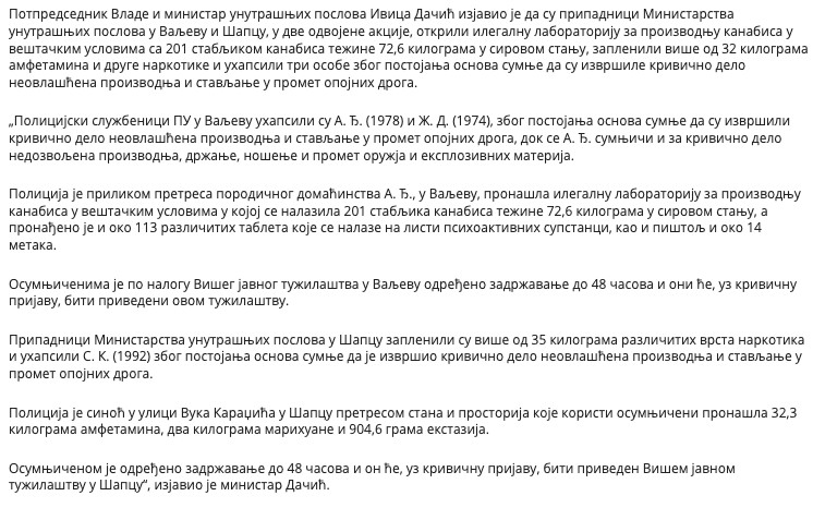 Serbia-avmp/Policija-u-Valjevu-i-Sapcu-yaplenila-vecu-kolicinu-narkotika2