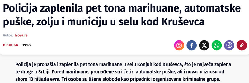 Serbia-avmp/Policija-zaplenila-pet-tona-marihuane-automatske-puske-zolju-i-municiju-u-selu-kod-Krusevca_1