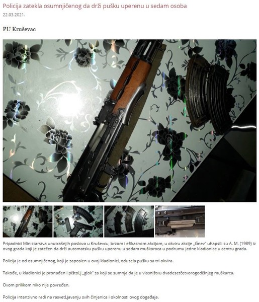 Serbia-avmp/Policija-zatekla-osumnjicenog-da-drzi-pusku-uperenu-u-sedam-osoba