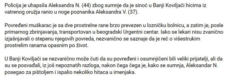 Serbia-avmp/Posvadao-se-sa-prijateljem-pa-potegao-pistolj-Majka-zatekla-sina-u-lokvi-krvi-nakon-pucnjave-u-Banji-Koviljaci_1