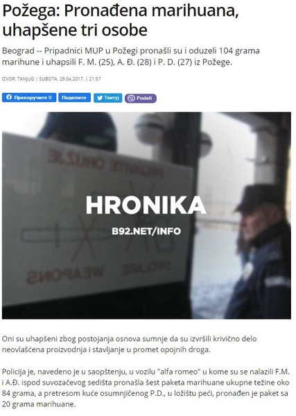 Serbia-avmp/Pozega_-Pronadena-marihuana-uhapsene-tri-osobe