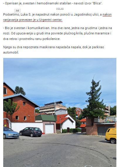Serbia-avmp/Poznato-stanje-tinejdzera-koji-je-upucan-ispred-kuce-u-Rakovici_1