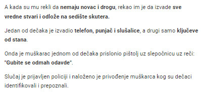 Serbia-avmp/Presreo-decake-i-stavio-im-pistolj-na-celo_-Uhapsen-muskarac-iz-Vranja_1