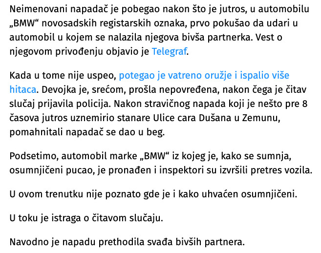 Serbia-avmp/Priveden-muskarac-koji-je-pucao-na-bivsu-devojku-u-Zemunu1