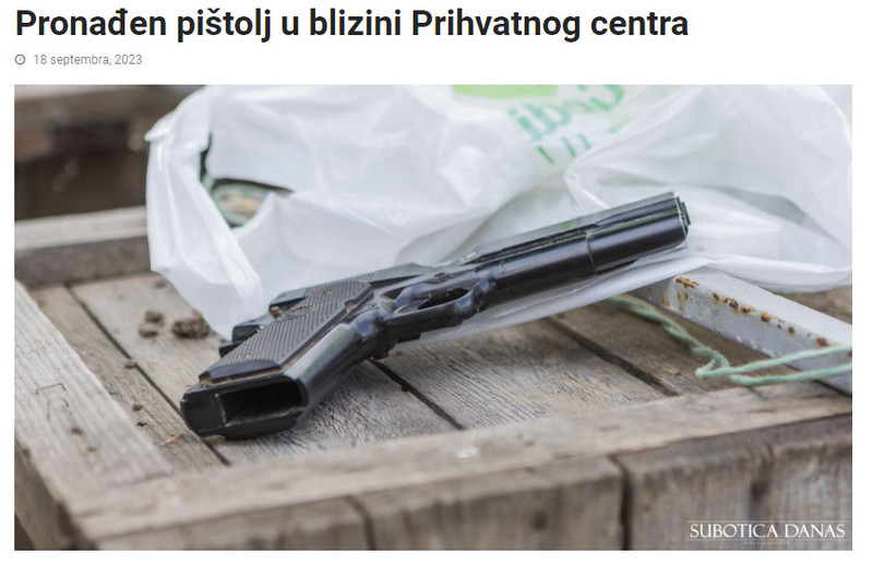 Serbia-avmp/Pronaden-pistolj-u-blizini-Prihvatnog-centra---Suboticadanas