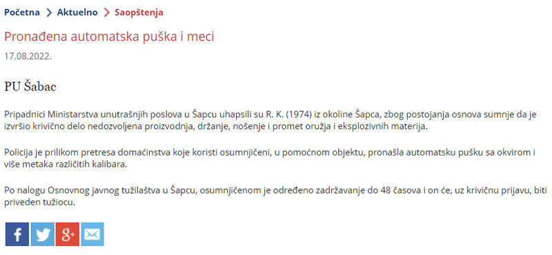 Serbia-avmp/Pronadena-automatska-puska-i-meci
