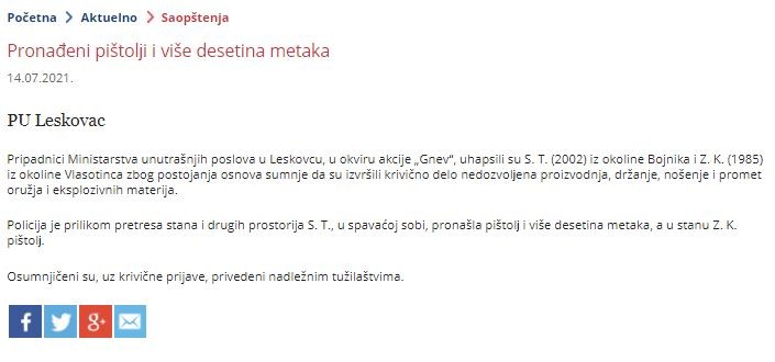 Serbia-avmp/Pronadeni-pistoli-i-vise-desetina-metaka_1