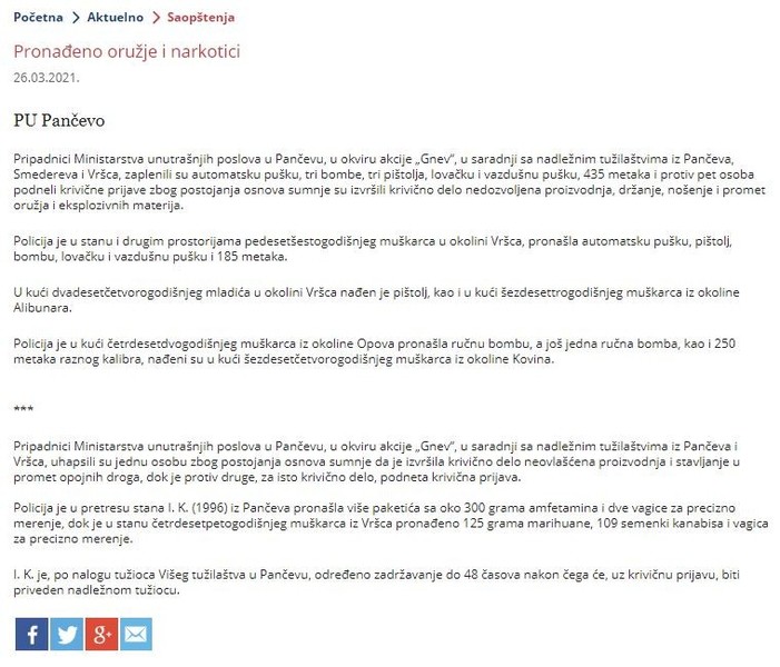 Serbia-avmp/Pronadeno-oruzje-i-narkotici_3