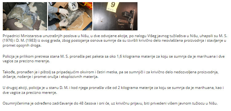 Serbia-avmp/Pronadjeni-droga-i-pistolj1
