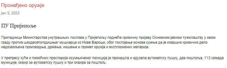Serbia-avmp/Pronadjeno-oruzje