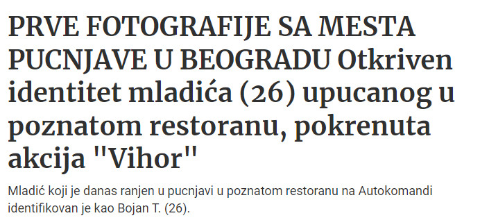 Serbia-avmp/Prve-fotografije-sa-mesta-pucnjave-u-Beogradu