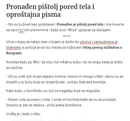 Serbia-avmp/Prve-slike-sa-mesta-ubistva-i-samoubistva-u-Kaluderici_-Pored-tela-pronadena-_1