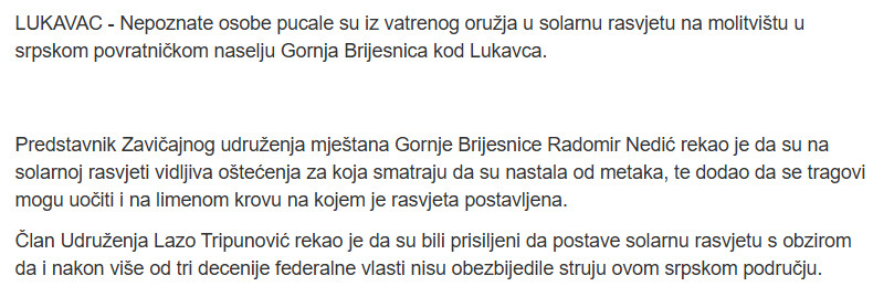 Serbia-avmp/Pucano-na-molitviste-u-srpskom-povratnickom-selu-u-FBIH