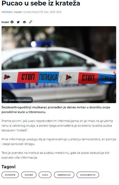 Serbia-avmp/Pucao-u-sebe-iz-krateza