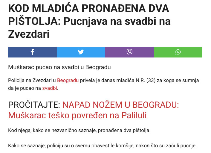 Serbia-avmp/Pucnjava-na-svadbi-na-Zvezdari