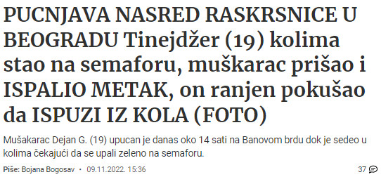 Serbia-avmp/Pucnjava-nasred-raskrsnice-u-Beogradu