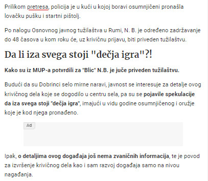 Serbia-avmp/Pucnjava-u-Dobrincima-kod-Rume_-Mladic-priveden-nakon-sto-je-pucao-po-centru-s