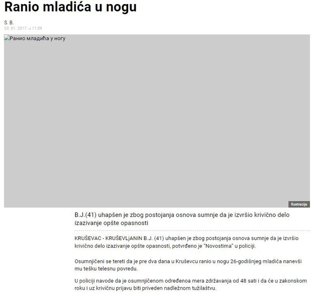 Serbia-avmp/Ranio-mladica-u-nogu