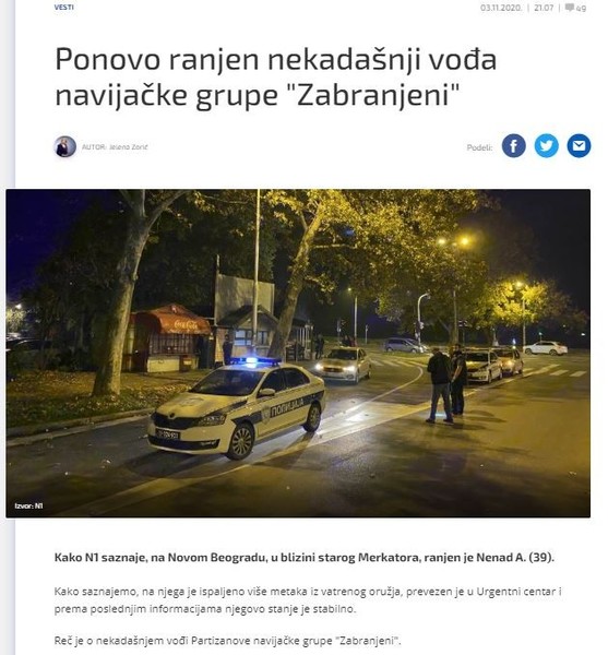 Serbia-avmp/Ranjen-nekadasnji-voda-navijacke-grupe-_Zabranjeni