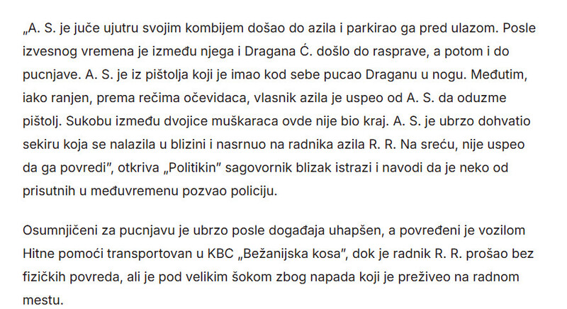 Serbia-avmp/Ranjen-vlasnik-azila-za-pse-u-Batajnici