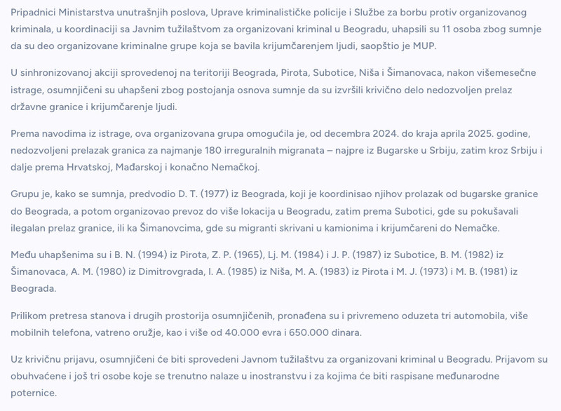 Serbia-avmp/Razbijena-kriminalna-grupa-za-krijumcarenje-ljudi_-11-uhapsenih-zaplenjeno-oru