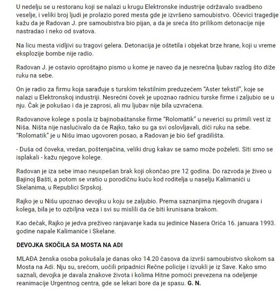 Serbia-avmp/Razneo-se-bombom-zbog-nesrecne-ljubavi_2