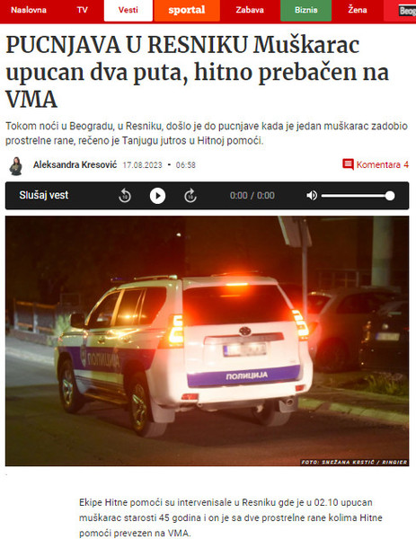 Serbia-avmp/Resnik-pucnjava