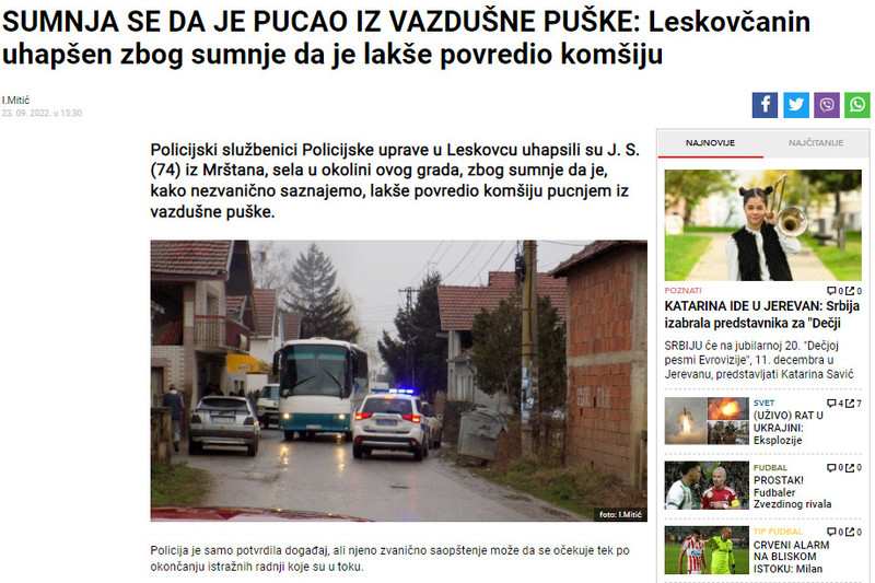Serbia-avmp/SUMNJA-SE-DA-JE-PUCAO-IZ-VAZDUSNE-PUSKE_-Leskovcanin-uhapsen-zbog-sumnje-da-je