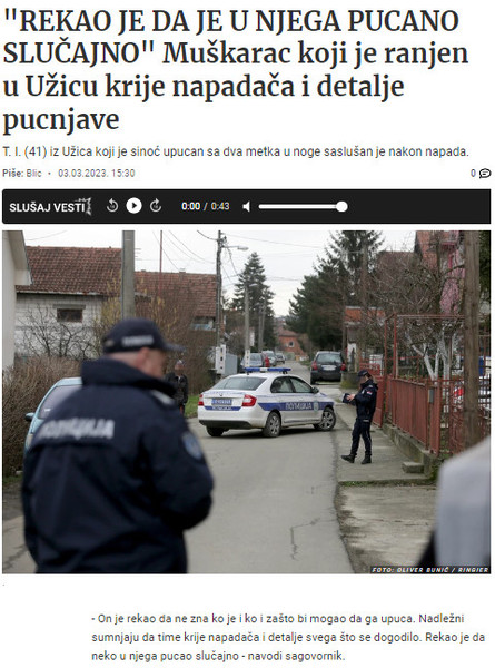 Serbia-avmp/Saslusan-muskarac-koji-je-upucan-u-Uzicu