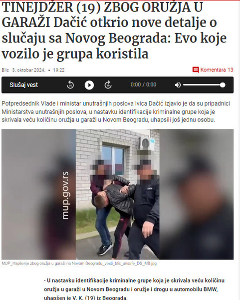 Serbia-avmp/Snimak-hapsenja-tinejdzera-zbog-oruzja-u-garazi-na-Novom-Beogradu---Blic