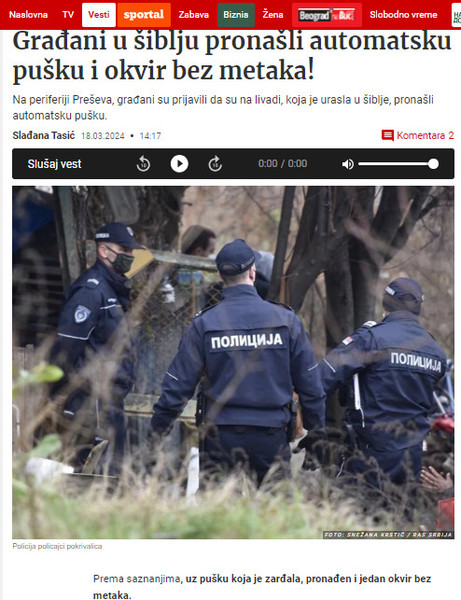 Serbia-avmp/Sok-na-livadi-kod-Preseva_-Gradani-u-siblju-pronasli-automatsku-pusku-i-okvir-