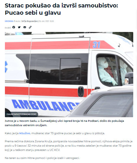 Serbia-avmp/Starac-pokusao-da-izvrsi-samoubistvo_-Pucao-sebi-u-glavu