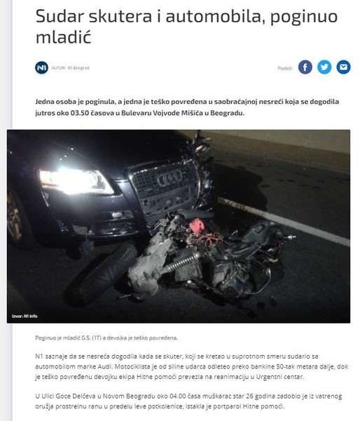 Serbia-avmp/Sudar-skutera-i-automobila-poginuo-mladic