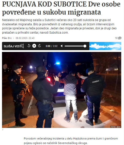 Serbia-avmp/Sukob-migranata-kod-Subotice